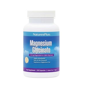 Natures Plus Magnesium Glycinate 210mg – Highly Absorbable &amp; Gentle on Stomach | 90 Capsules