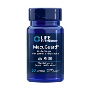 Life Extension Macu Guard® Ocular Support with Saffron &amp; Astaxanthin 60 Softgels
