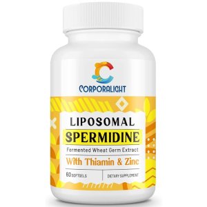 Corporalight Liposomal Spermidine Softgels – Premium Wheat Germ &amp; Zinc Formula (60 Count)