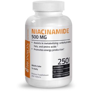 Bronson Vitamins No Flush Niacinamide Vitamin B3 - 500 Mg - 250 Tablets
