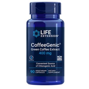 Life Extension Coffee Genic® Green Coffee Extract 400 Mg – 90 Vegetarian Capsules