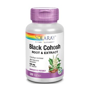 Solaray Black Cohosh Root &amp; Extract 545mg, 120 Capsules, Women's Health Support