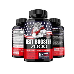 TigerCraft Test Booster 7000 – Stamina, Strength &amp; Energy | 9X More Power | 60 Caplets | Made in the USA