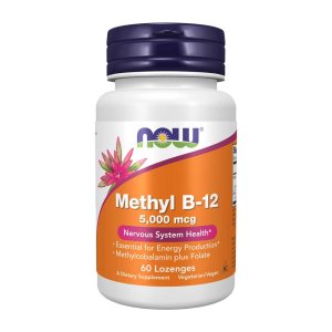 Now Foods Methyl B-12 5000 Mcg + Folate – Energy &amp; Nerve Health – 60 Lozenges