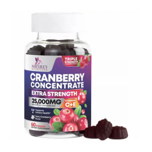 Nature's Nutrition Cranberry Urinary Health Gummies With Vitamin C &amp; Vitamin E - 60 Gummies