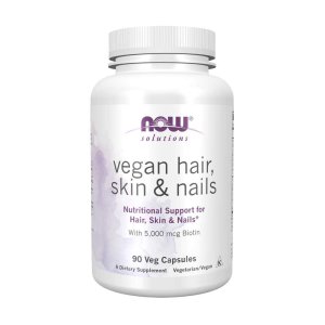 Now Foods Hair, Skin &amp; Nails – Plant-Based Nutrient Blend – Vegan Veg Capsules – 90 Count