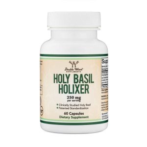 Double Wood Holy Basil Holixer® – 250mg Patented Formula for Stress &amp; Wellness | 60 Capsules