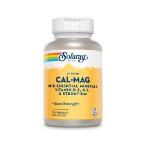 Solaray Cal-Mag Strontium W/d-3 &amp; K-2 120 Caps