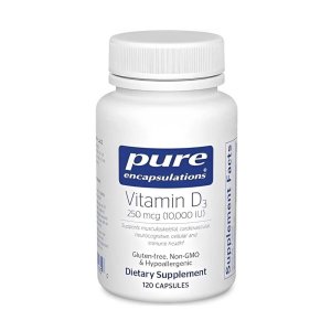 Pure Encapsulations Vitamin D3 10,000 Iu (250 Mcg) – Musculoskeletal, Cardiovascular &amp; Immune Support – 120 Capsules