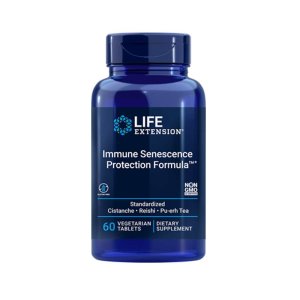 Life Extension Immune Senescence Protection Formula™ Standardized Cistanche, Reishi &amp; Pu-Erh Tea – 60 Vegetarian Tablets
