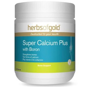 Herbs of Gold Super Calcium Plus with Boron – Bone Strength &amp; Support Formula, 180 Tablets