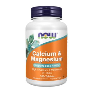 Now Foods Calcium &amp; Magnesium – Bone Health Support – 2:1 Ratio – 100 Tablets