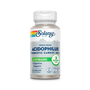 Solaray Acidophilus 3 Strain Probiotic &amp; Prebiotic Carrot Juice 30 Caps