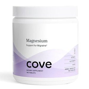 Cove Magnesium Support – Migraine Relief &amp; Wellness Supplement (180 Tablets)