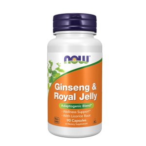 NOW Ginseng &amp; Royal Jelly – Adaptogenic Wellness Support with Licorice Root | 90 Capsules
