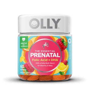 OLLY Prenatal Gummies - Folic Acid &amp; DHA for Mommy &amp; Baby - 60 Gummies