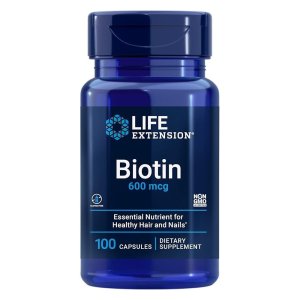 Life Extension Biotin 600 mcg – Essential Nutrient for Healthy Hair &amp; Nails Dietary Supplement | 100 Capsules