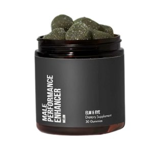 Elm &amp; Rye Male Performance Enhancer Gummies Melon Flavor | Dietary Supplement | 30 Gummies | Boost Libido &amp; Vitality in Men