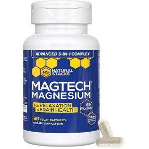 Natural Stacks MagTech Magnesium Capsules – Brain Boost &amp; Relaxation Support