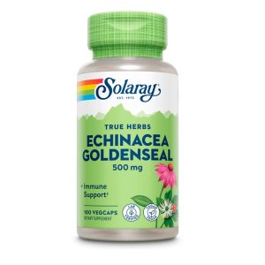 Solaray Echinacea &amp; Goldenseal 500mg – Immune Support | 100 Vegan Capsules