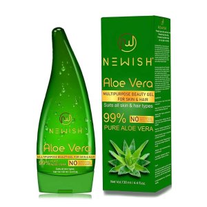 Newish Aloe Vera Gel – 99% Pure, Multipurpose Beauty Gel for Skin &amp; Hair (130ml)