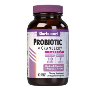 Bluebonnet Nutrition Ladies' Probiotic &amp; Prebiotic 10 Billion &amp; Cranberry 30 Caps