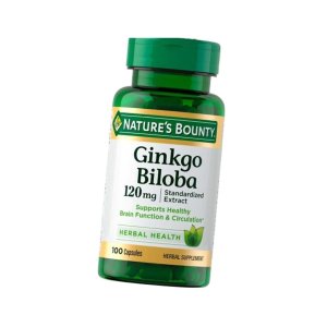 Nature's Bounty Ginkgo Biloba 120mg – Standardized Extract for Brain Health &amp; Circulation | 100 Capsules