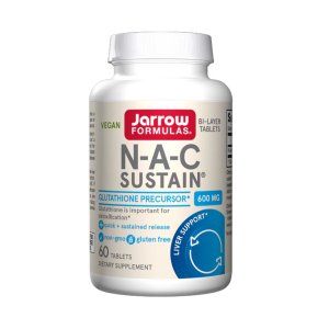 Jarrow Formulas N-A-C Sustain 400mg – Liver Support &amp; Glutathione Precursor | 60 Vegan Tablets