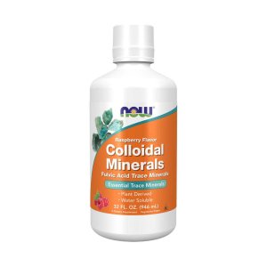 Now Foods Colloidal Minerals Raspberry Flavor – Fulvic Acid &amp; Plant-Derived Trace Minerals – 32 Fl Oz (946 M L)