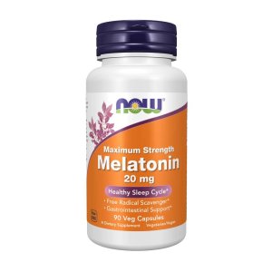 Now Foods Maximum Strength Melatonin – 20 Mg for Deep Sleep, Gi &amp; Antioxidant Support – 90 Capsules