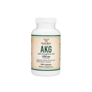 Double Wood Supplements Alpha-Ketoglutaric Acid (akg) 1000mg - 180 Capsules | Supports Athletic Performance &amp; Longevity | Dietary Supplement