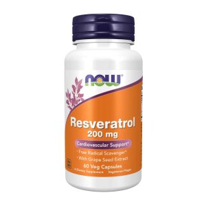 Now Foods Resveratrol 200 Mg – Cardiovascular &amp; Antioxidant Support – 60 Veg Capsules