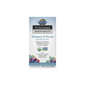 Garden of Life Dr. Formulated Memory &amp; Focus for Adults 40+ 60 Tablets