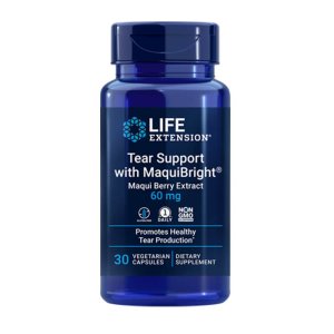 Life Extension Tear Support with Maqui Bright® Maqui Berry Extract 60 Mg, 30 Vegetarian Capsules