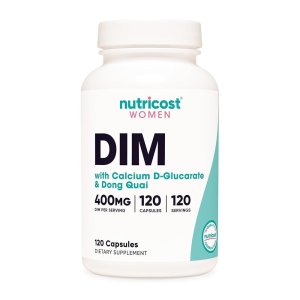 Nutricost Women’s DIM with Calcium D-Glucarate &amp; Dong Quai – 400mg per Serving Dietary Supplement | 120 Capsules | 120 Servings