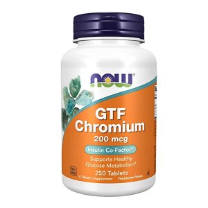 Now Foods Gtf Chromium 200mcg – Insulin Co-Factor &amp; Glucose Metabolism Support (250 Vegan Tablets)