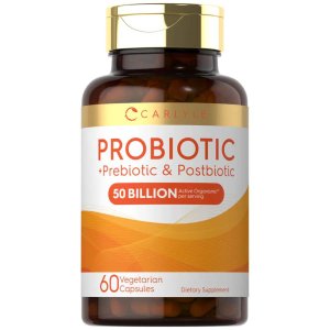 Carlyle Nutritionals Prebiotic, Probiotic &amp; Post Biotic 50 Billion CFU per serving | 60 Capsules