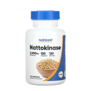 Nutricost Nattokinase 2,000 FU – Natural, High Potency Cardiovascular &amp; Circulatory Support 120 Capsules | 120 Servings | Dietary Supplement