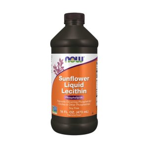 Now Foods Sunflower Lecithin Liquid – Soy-Free Brain &amp; Nerve Support | 473 M L Phospholipid Supplement