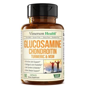 Vímerson Health Glucosamine Chondroitin Turmeric &amp; MSM – All-in-One Joint Support for Cartilage, Flexibility, Comfort &amp; Mobility | 60 Capsules | Non-GMO, Gluten-Free, Dairy-Free