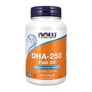 Now Foods Dha-250 Fish Oil – 250 Mg Dha &amp; 125 Mg Epa – Brain Health Support – 120 Softgels