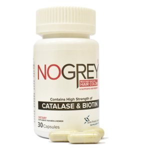 No Grey High-Strength Catalase &amp; Biotin Formula | Supports Natural Hair Pigmentation | 30 Capsules