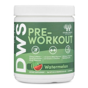 Double Wood Dws Pre-Workout – Energy, Focus &amp; Pump Formula with Caffeine, Dynamine &amp; Citrulline | Watermelon | 241.8g