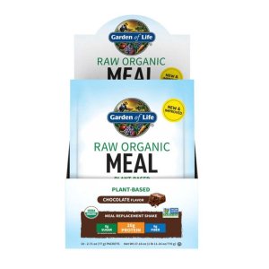 Garden of Life Raw Organic Meal Shake &amp; Meal Replacement Chocolate 10 Packets 2.6 Oz (73g) Powder
