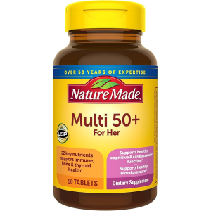 Nature Made Multi 50+ For Her - 90 Tablets | Immune, Bone &amp; Thyroid Support