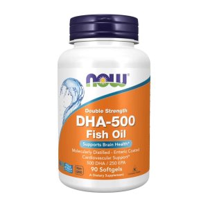 Now Foods Dha-500 Fish Oil – Double Strength Omega-3 for Brain &amp; Heart Support – 90 Softgels