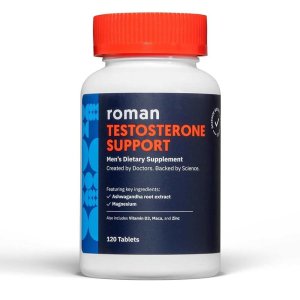 Roman Testosterone Support – Men's Dietary Supplement with Ashwagandha, Magnesium, Vitamin D3, Maca &amp; Zinc – 120 Tablets