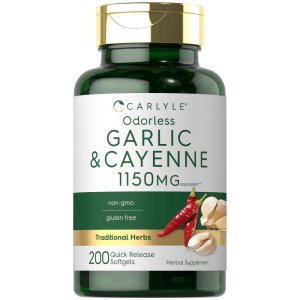Carlyle Nutritionals Odorless Garlic &amp; Cayenne | 200 Softgels