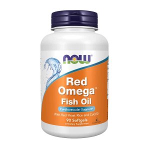 Now Foods Red Omega Fish Oil with Red Yeast Rice &amp; Co Q10 – 90 Softgels