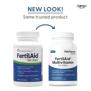 Fairhaven Health FertilAid® for Men – Daily Fertility &amp; Reproductive Health Support Multivitamin with Methylfolate, L-Carnitine &amp; Moco | 90 Capsules – 1-Month Supply